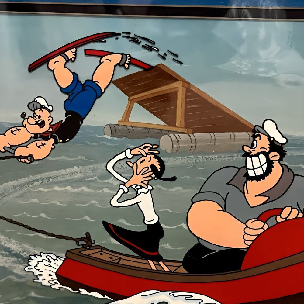 Myron Waldman Signed Popeye Jumps for Olive Limited Ed. Animation Cel 63/250 - Picture 3 of 5